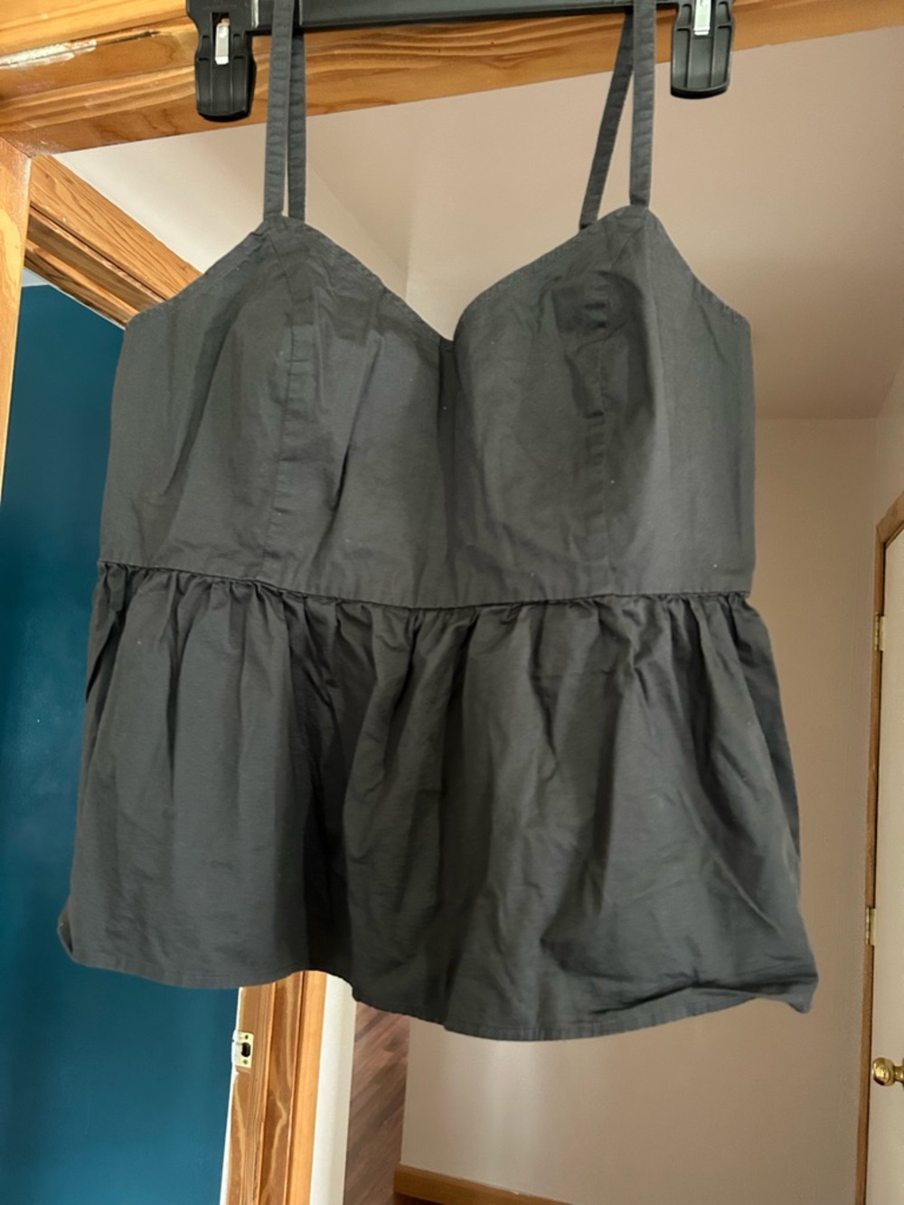 Old Navy Black Ruffled Camisole Top